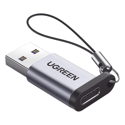 Adaptador USB 3.0 Macho a USB-C 3.1 Tipo C Hembra |Carga y Sincronización de Datos | Admite Corriente de 3A | Transferencia de hasta 5 Gbps | Amplia