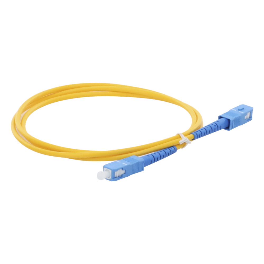 Jumper de Fibra Óptica Monomodo SC/UPC-SC/UPC Simplex de 1 Metro (3.28 Pies), 3mm