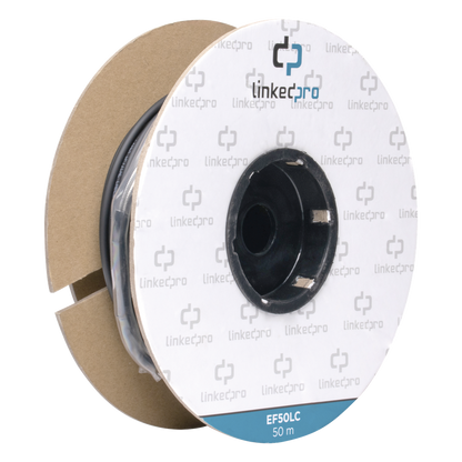 Carrete de Fibra Óptica Monomodo con Conectores LC-LC Duplex, Reforzada con Kevlar, de 50 Metros (164.04 Pies), Para Instalaciones Subterráneas por