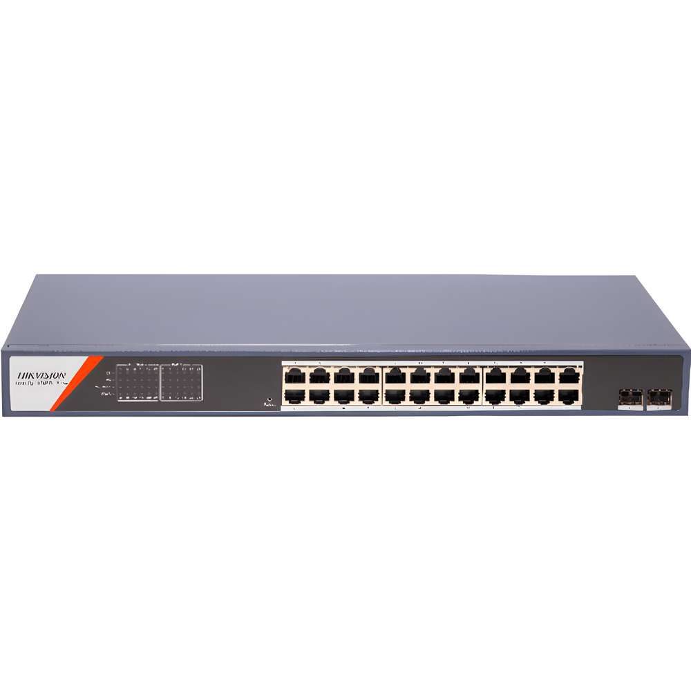Switch Gigabit PoE+ / Administrable / 24 Puertos 1000 Mbps PoE+ / 2 Puertos SFP / Configuración Remota desde Hik-PartnerPro / PoE Extendido 250