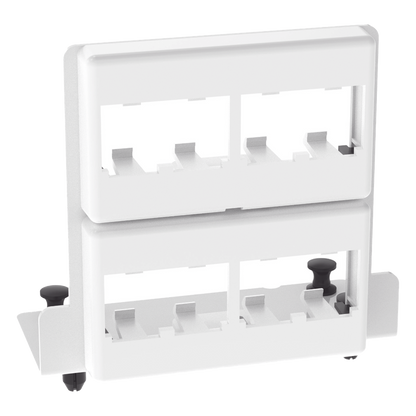 Patch Panel de 8 Puertos Mini-Com, Para Uso con Gabinetes Multipropósito, de Instalación a Presión, Color Blanco