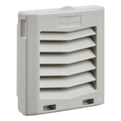 Rejilla de Escape para Ventilador con Filtro HG / Protección IP54 / Compatible con Ventiladores HF04 de 4 in (102 mm) / De Plástico / Color Gris Claro