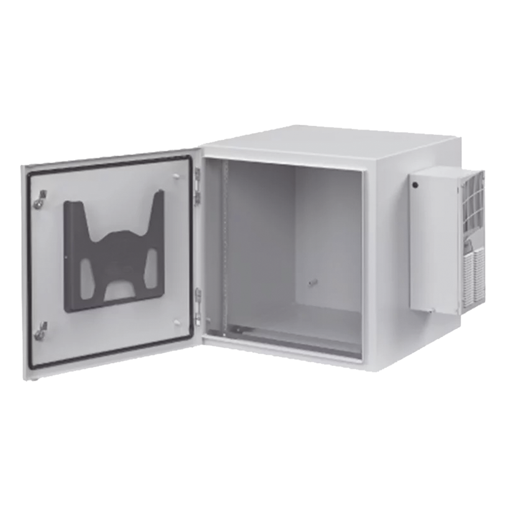 Gabinete Industrial ProTek de 12 UR de 612 x 600 x 614 mm Puerta Sólida Con Aire Acondicionado de 800 BTU Protección NEMA Tipo 4/12; IP66, Fabricado