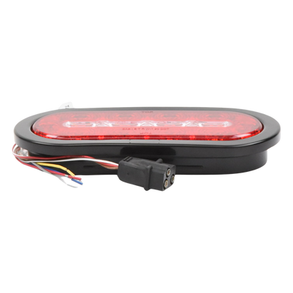 Plafon Ovalado Trasero de 18 LED, Rojo/Blanco/Ambar, 7.5 Pulgadas