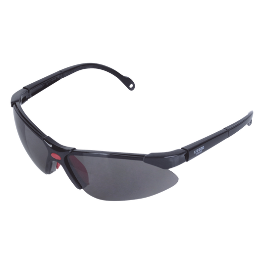 Lentes de seguridad modelo "Orión" negro, armazón de plástico.