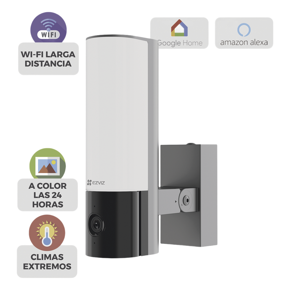 Cámara IP 4 Megapíxel / Wi-Fi / Lampara Integrada / Audio de dos vías / Imágen Nocturna a Color / Detección Humana / Audios Personalizables / Uso