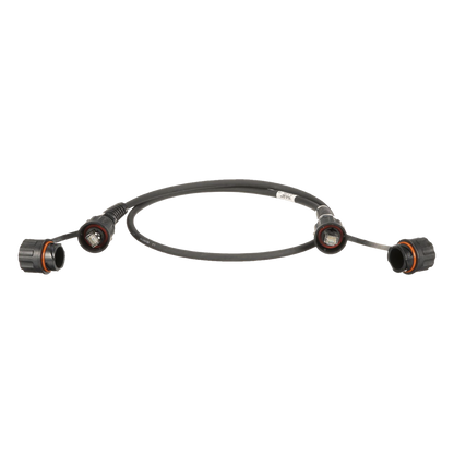Patch Cord Cat6A IndustrialNet, Blindado S/FTP, Con Plug Industrial y Tapa en Cada Extremo, 1 Metro (3.28 Pies)