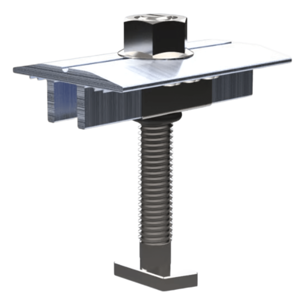 Middle Clamp Pro / Abrazadera Intermedia para Fijación de Módulos / Compatible con Módulos de 30-40 mm / Acero Inoxidable / Para Soluciones N Rail y
