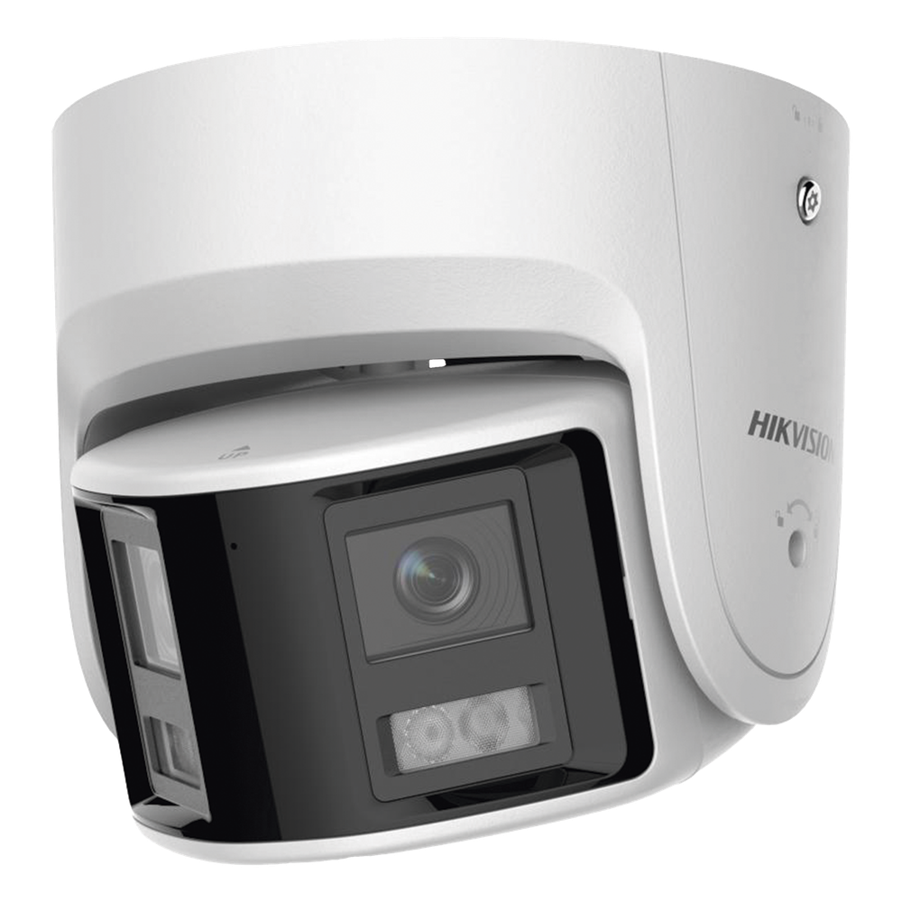 [FlexVu] [PROTECCIÓN ACTIVA] Turret IP 4 Megapixel / 2 Lentes de 2.8 mm (Imagen Panorámica 180°) / 30 mts IR / Exterior IP67 / Luz Intermitente y