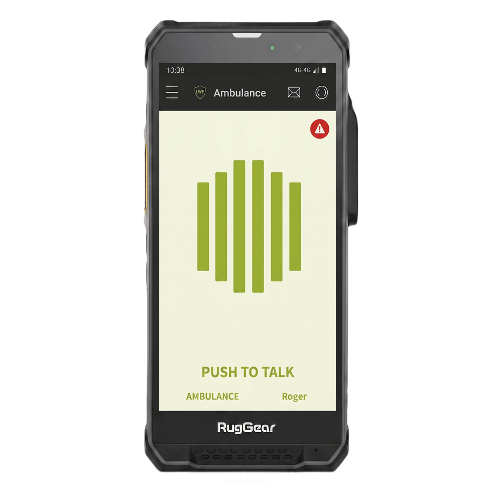 Kit Radio PoC LTE RugGear RG880i + Licencia TASSTA T.FLEX Smart 12 meses / Pantalla HD+ 5.5" (14 cm) 500 nits / Snapdragon 680 MCPTT / IP68 y