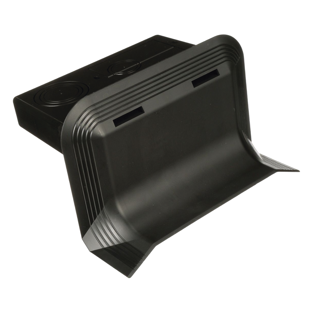 Accesorio de Conexión a Pared, Para Uso con Canaleta de Piso AFR4BCBL6, Material PVC Rígido, Color Negro