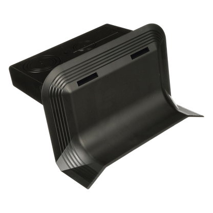 Accesorio de Conexión a Pared, Para Uso con Canaleta de Piso AFR4BCBL6, Material PVC Rígido, Color Negro