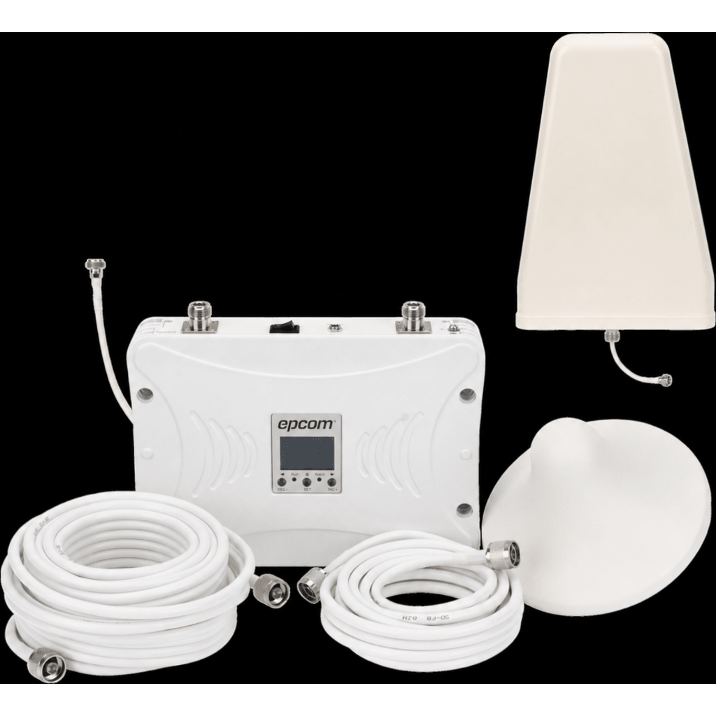 Kit Amplificador de Señal Celular 2G, 3G y 4G / Mejora llamadas convencionales y VoLTE / Amplifica señal de TELCEL, AT&T y MOVISTAR / Cubre hasta 300