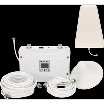 Kit Amplificador de Señal Celular 2G, 3G y 4G / Mejora llamadas convencionales y VoLTE / Amplifica señal de TELCEL, AT&T y MOVISTAR / Cubre hasta 300
