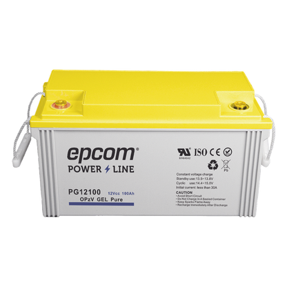 Batería GEL Puro OPzV Ciclo Profundo / 12 Vcc / 100 Ah / Aplicaciones Fotovoltaicas y de Respaldo