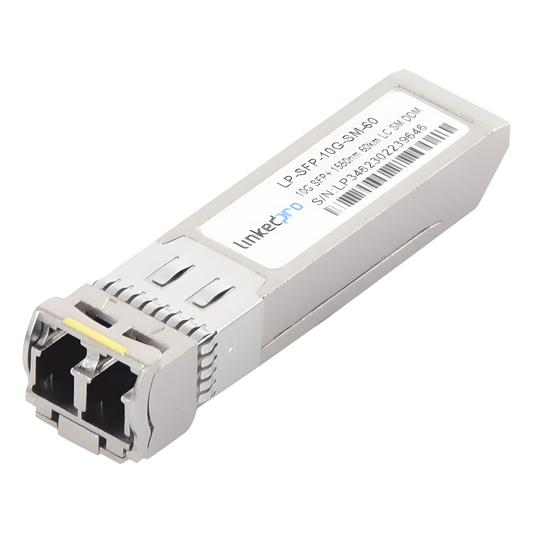 Transceptor Óptico SFP+ (Mini-Gbic) / Monomodo 1550 nm / 10 Gbps / 10GBASE-ER / Conectores LC/UPC Dúplex / DDM / Hasta 60 km