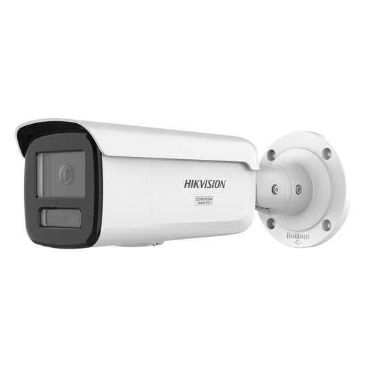 [Dual Light + ColorVu 3.0 + HikAI] Bala IP 8 Megapixel / Lente 4 mm / 60 mts IR + Luz Blanca / Exterior IP67 / WDR 130 dB / ACUSENSE 3.0 / Metal