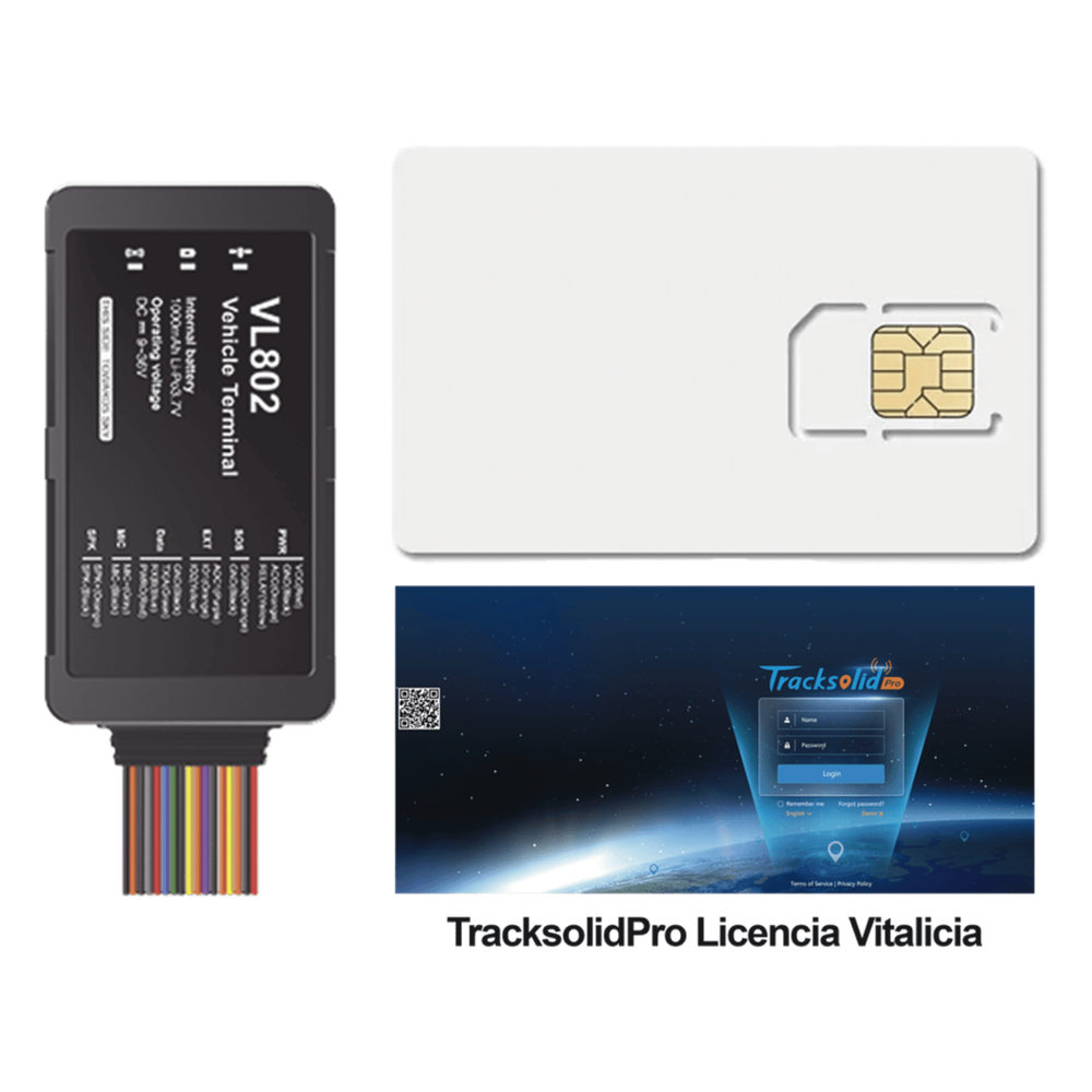 KIT Rastreador GPS Vehicular 4G LTE / Localizador para Flotas / BLE y RS485 / Audio Dos Vías / Paro de Motor Remoto y SOS / Compatible con Sensor