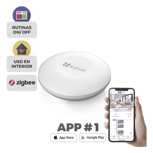 Botón de Emergencia Inalambrico / Compatible con Kit de Alarmas EZVIZ / Protocolo Zigbee