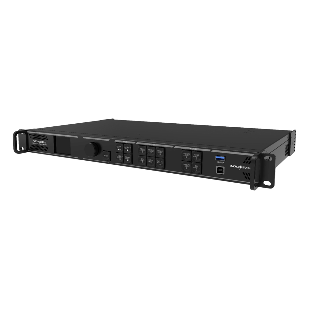Controlador All-in-One VX400 Pro / Procesamiento de Video 4K×2K@60Hz / 4 Puertos Ethernet Gigabit / 2.6 Millones de Píxeles / 6 Capas de Video