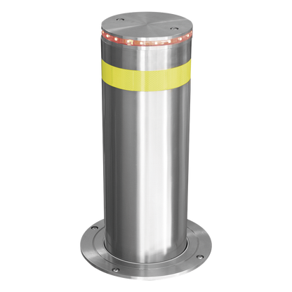 Bolardo Hidráulico Antiembestida 220 mm × 600 mm / Acero Inoxidable 304 / 200,000 J de Resistencia al Impacto / Bomba Hidráulica Integrada / Ciclo de