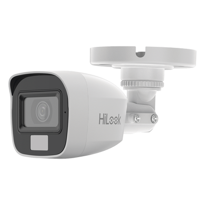 [Dual Light + ColorVu] Bala TURBOHD 2 megapixel / 20 mts IR + 20 mts luz blanca / Lente 2.8 (100° de Visión) / Exterior IP66 / Audio por Coaxitron