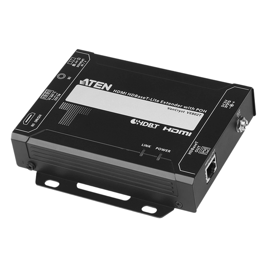 Transmisor HDBaseT-Lite HDMI | PoH | 4K a 35 m (Cat 5e/6) / 40 m (Cat 6a/ATEN 2L-2910 Cat6) 1080p a 60 m (Cat 5e/6) / 70 m (Cat 6a/ATEN 2L-2910 Cat6)