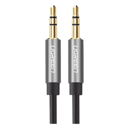 Cable Auxiliar 5 Metros / Conector 3.5mm a 3.5mm / Macho a Macho / Cubierta de TPE / Carcasa de Aluminio / Color Negro