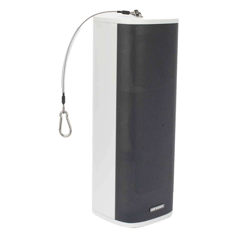 Bocina (Altavoz IP) | Tipo Columna | 60 Watts | No requiere amplificador | Exterior IP66 | Entrada de alarma | Voceo en tiempo real | Calendarización