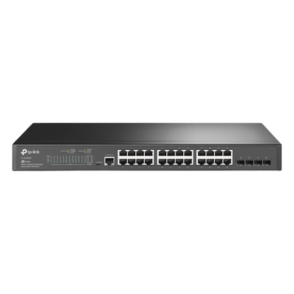 Switch Omada SDN Administrable / 24 puertos Gigabit y 4 puertos SFP / Funciones sFlow, QinQ y QoS / Administración centralizada OMADA