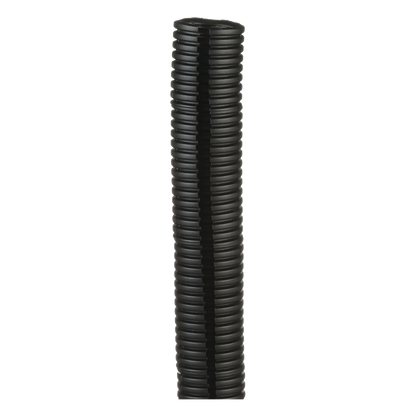 Tubo Corrugado Abierto para Protección de Cables, 1in (25.4 mm) de Diámetro, 30.5 m de Largo, Color Negro