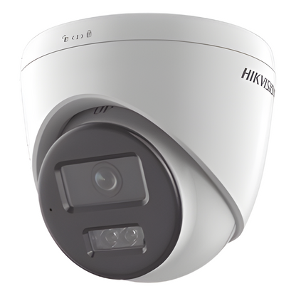 [Dual Light] Turret IP 6 Megapixel / Lente 2.8 mm / 30 mts IR + 30 mts Luz Blanca / Micrófono Integrado / ACUSENSE Lite / Exterior IP67 / H.265 / PoE