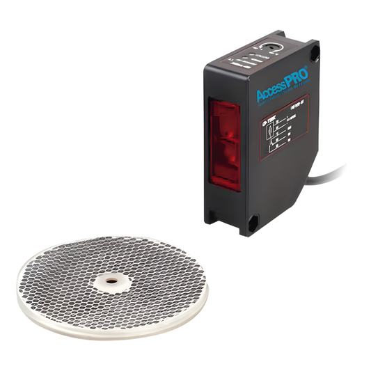 Detector fotoeléctrico de 16 m de alcance / Luz indicadora para alineación