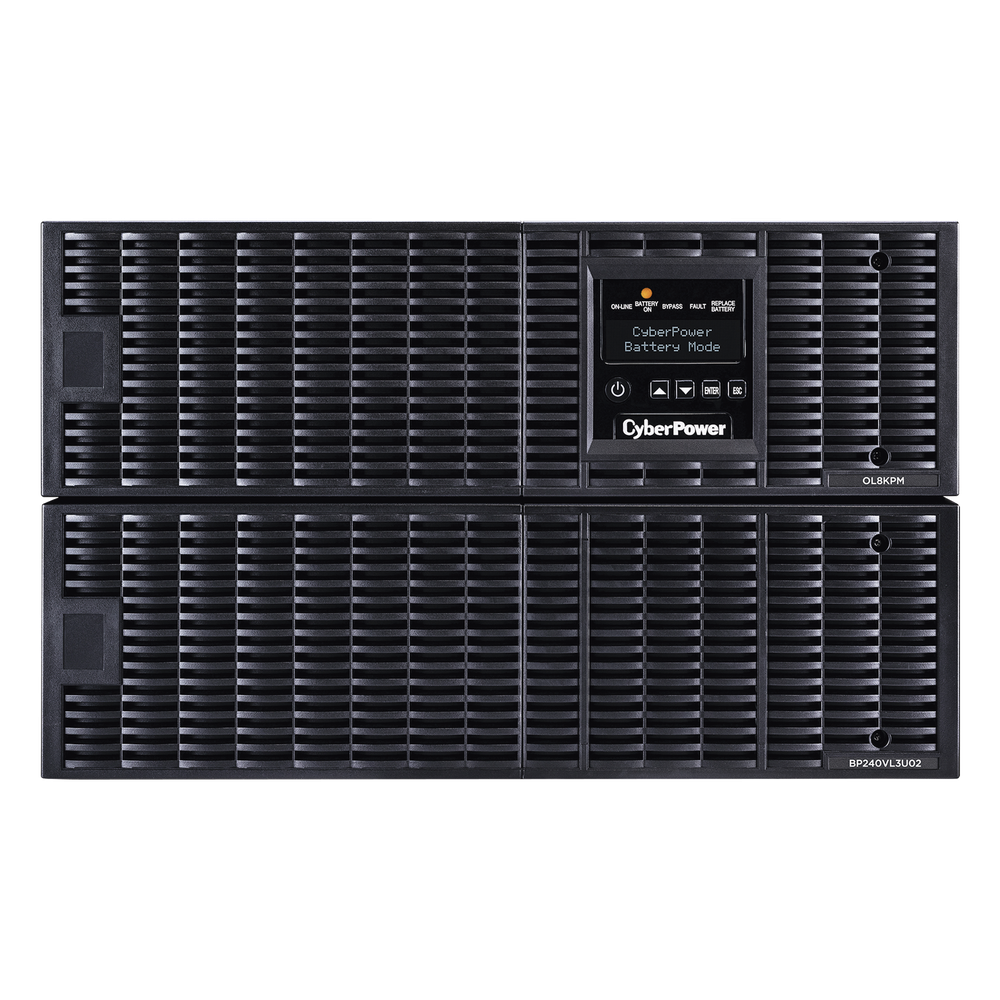 UPS de 8000 VA/ 8000 W, Online Doble Conversión, 200 - 240 Vac de Salida, Terminal Hardwired, Onda Senoidal Pura, Torre o Rack de 6 UR, Con 3 Tomas