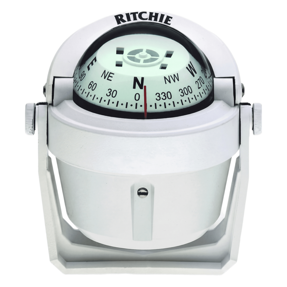 Brújula de Navegación Marítima Ritchie B-51W / Montaje en Bracket / Dial 2" (51 mm) / Iluminación Nocturna Verde / DirectiveForce Magnets