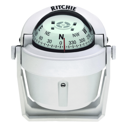 Brújula de Navegación Marítima Ritchie B-51W / Montaje en Bracket / Dial 2" (51 mm) / Iluminación Nocturna Verde / DirectiveForce Magnets