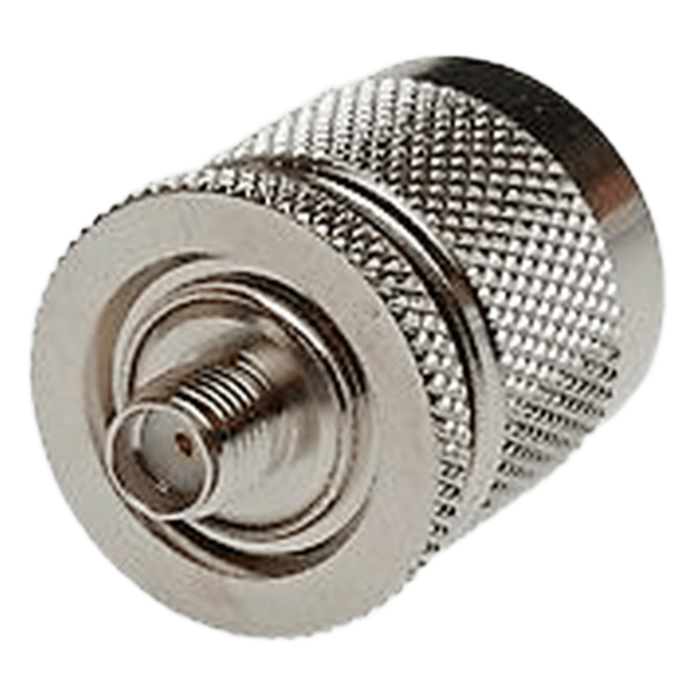 Adaptador en Línea de Conector SMA Hembra a N Macho, Níquel/ Oro/ Teflón