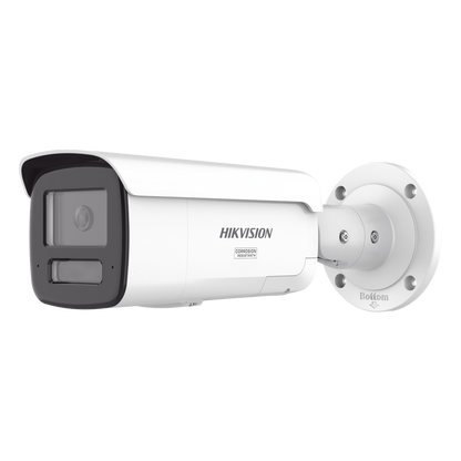 [Dual Light + ColorVu 3.0 + HikAI] Bala IP 4 Megapixel / Lente 4 mm / 60 mts IR + Luz Blanca / Exterior IP67 / WDR 130 dB / ACUSENSE 3.0 / Metal