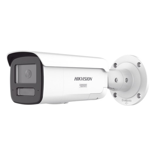 [Dual Light + ColorVu 3.0 + HikAI] Bala IP 4 Megapixel / Lente 4 mm / 60 mts IR + Luz Blanca / Exterior IP67 / WDR 130 dB / ACUSENSE 3.0 / Metal
