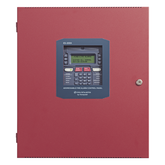 Panel de control de incendio direccionable con comunicador IP y POTS integrado, 318 puntos por lazo SLC, expandible a 954 puntos