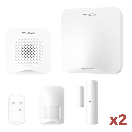 (AX HOME) KIT de Alarma AX HOME / Incluye: 1 Hub con batería de respaldo / 1 Llavero / 1 PIR / 2 Contactos Magnéticos / 1 Sirena / Wi-Fi / 3G/4G