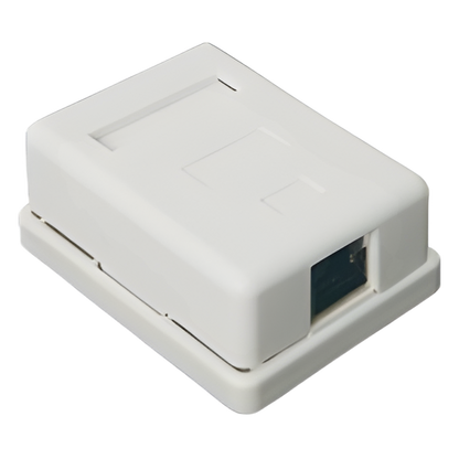 Caja de Pared con 1 Puerto Keystone, Incluye Jack STP Cat5e