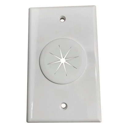 Placa de Pared, con Orificio y Grommet, Ideal para Pasar Cables
