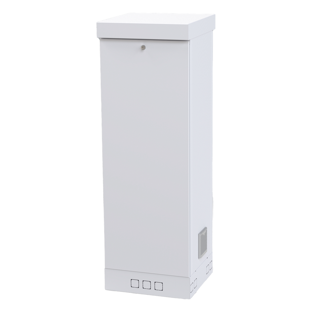 Gabinete para Piso, Capacidad, 31 Unidades de Rack, Doble puerta y Postes frontales e intermedios ajustables, Color Blanco, Se envía el Gabinete