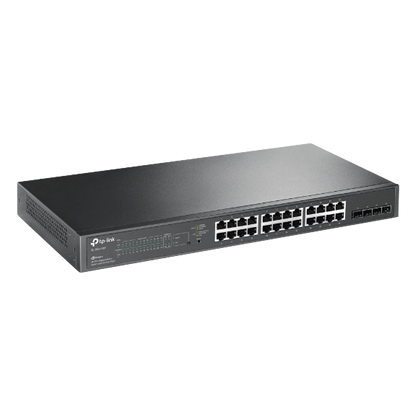 Switch PoE JetStream SDN Administrable 24 puertos 10/100/1000 Mbps + 4 puertos SFP, 24 puertos PoE, 250W, administración centralizada OMADA SDN