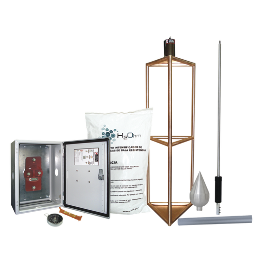 Kit de Pararrayo con Punta con Diámetro de Protección de 300 metros.