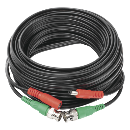 Cable Coaxial (BNC RG59) + Alimentación / SIAMES / 10 Metros (32.81 Pies) / 100% Cobre / Para Cámaras 4K / Uso Interior y Exterior
