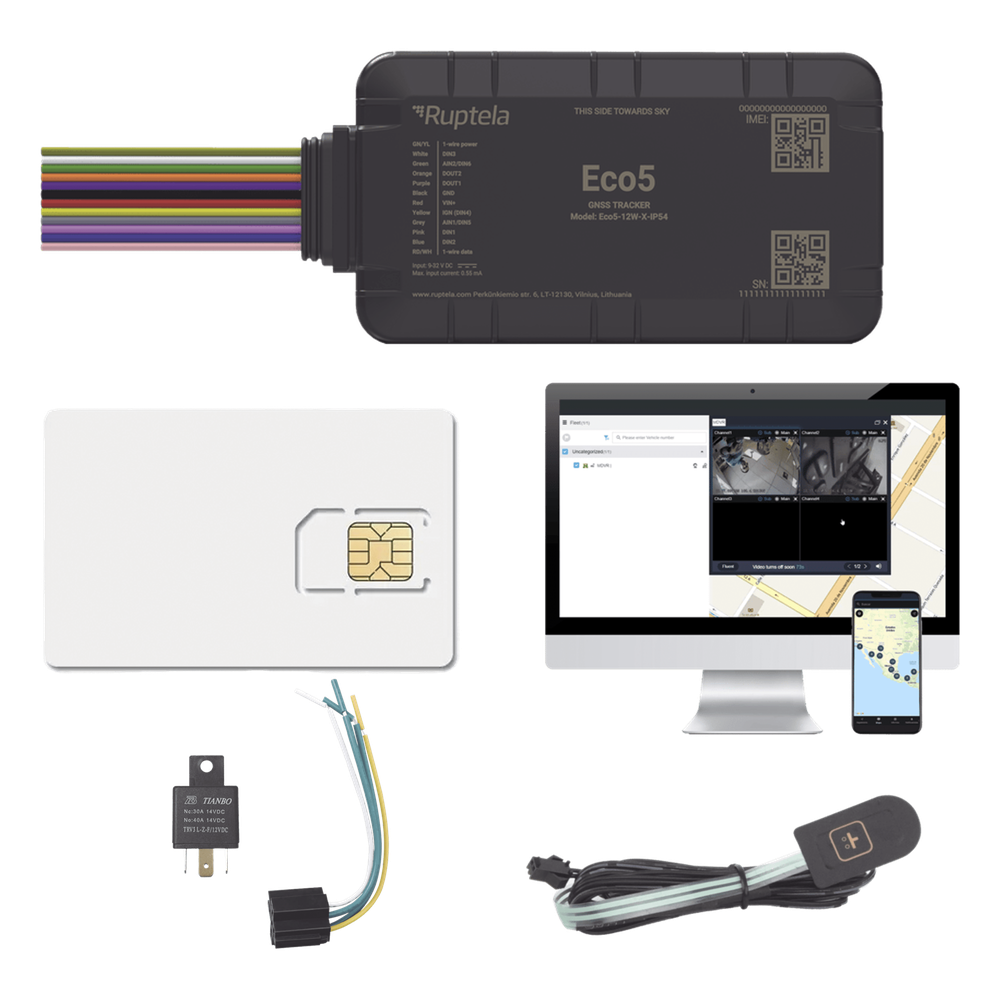 KIT Dispositivo de Rastreo Vehicular / Conectividad LTE Cat1 y LTE-M / BLE 5.0 / GNSS U-blox / Carcasa IP54 / Batería Interna de Respaldo / Detecta