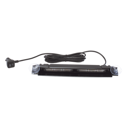 Luz de Visera, 12-24 Vcc con enchufe vehicular, doble cabezal, dual color, ámbar/blanco