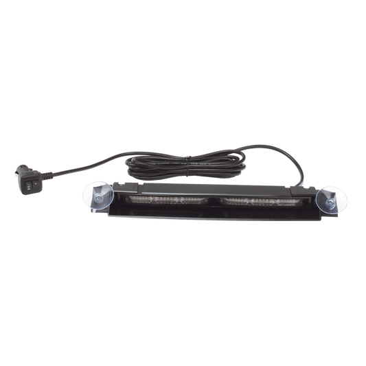 Luz de Visera, 12-24 Vcc con enchufe vehicular, doble cabezal, dual color, ámbar/blanco